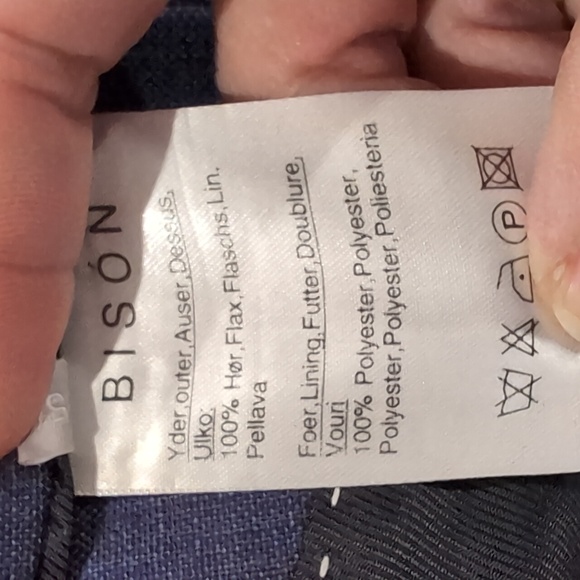 Bison Blue Pinstripe Linen Blazer - Picture 7 of 9